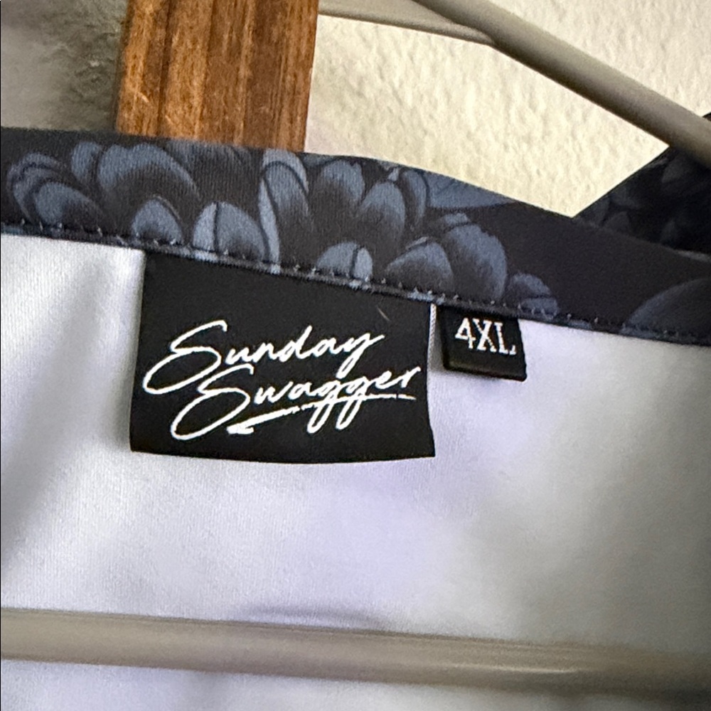 Sunday Swagger  Dark Floral Polo Shirt - Picture 2 of 3